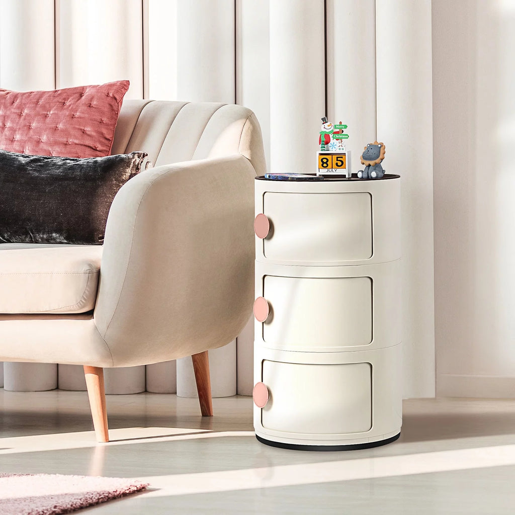 Beige 4 Tier Stackable Storage Organizer K3039