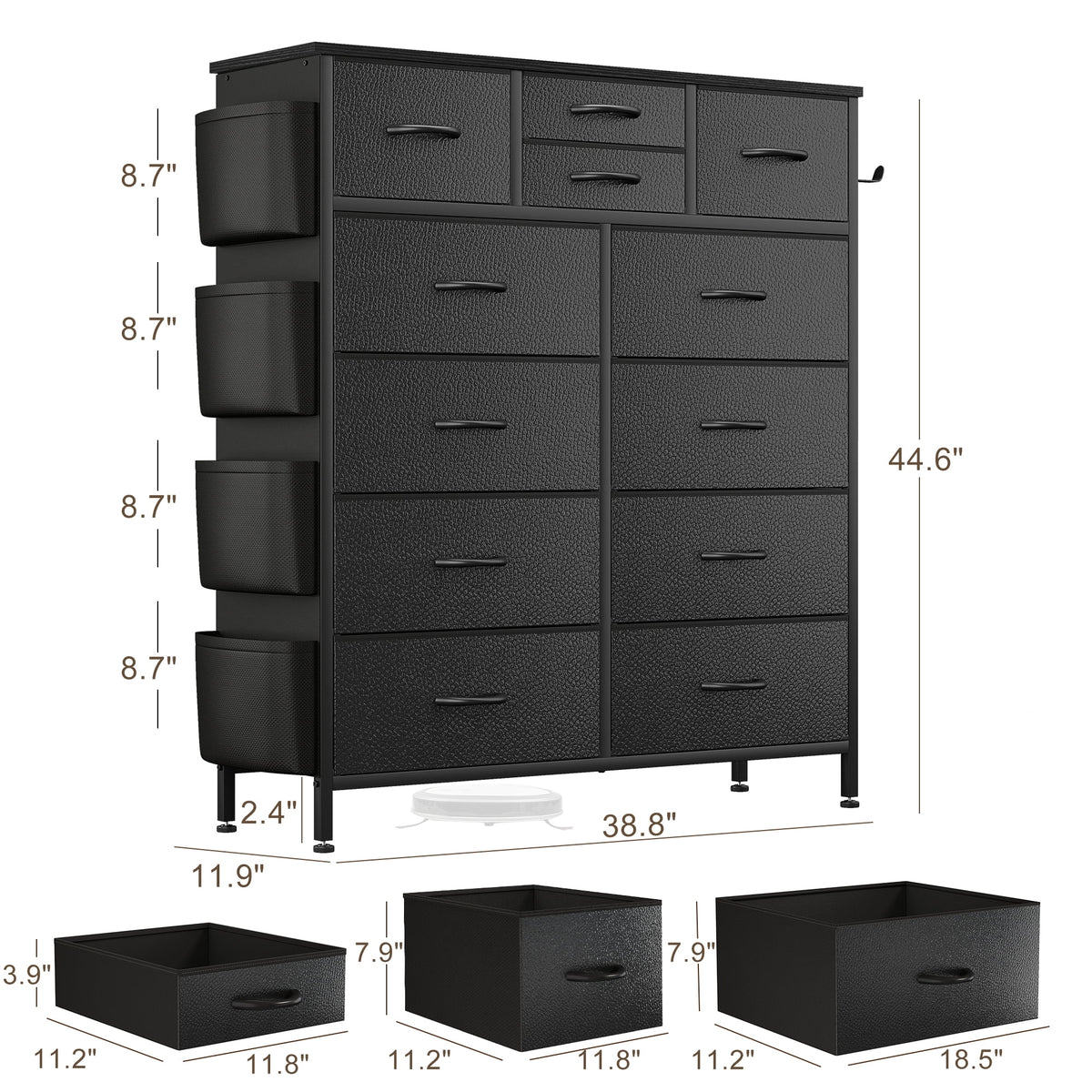 White 10 Drawer Dresser P153