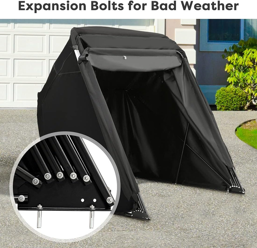 Heavy Duty Motorcycle Storage Shelter Shed Cover Tent with Carry Bag S73482
