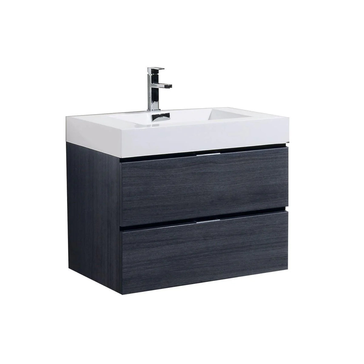 30 in. Wall Mount Gray Oak Bathroom Vanity Z76556
