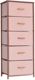 Vertical 5 Fabric Drawer Dresser Storage Tower M3614