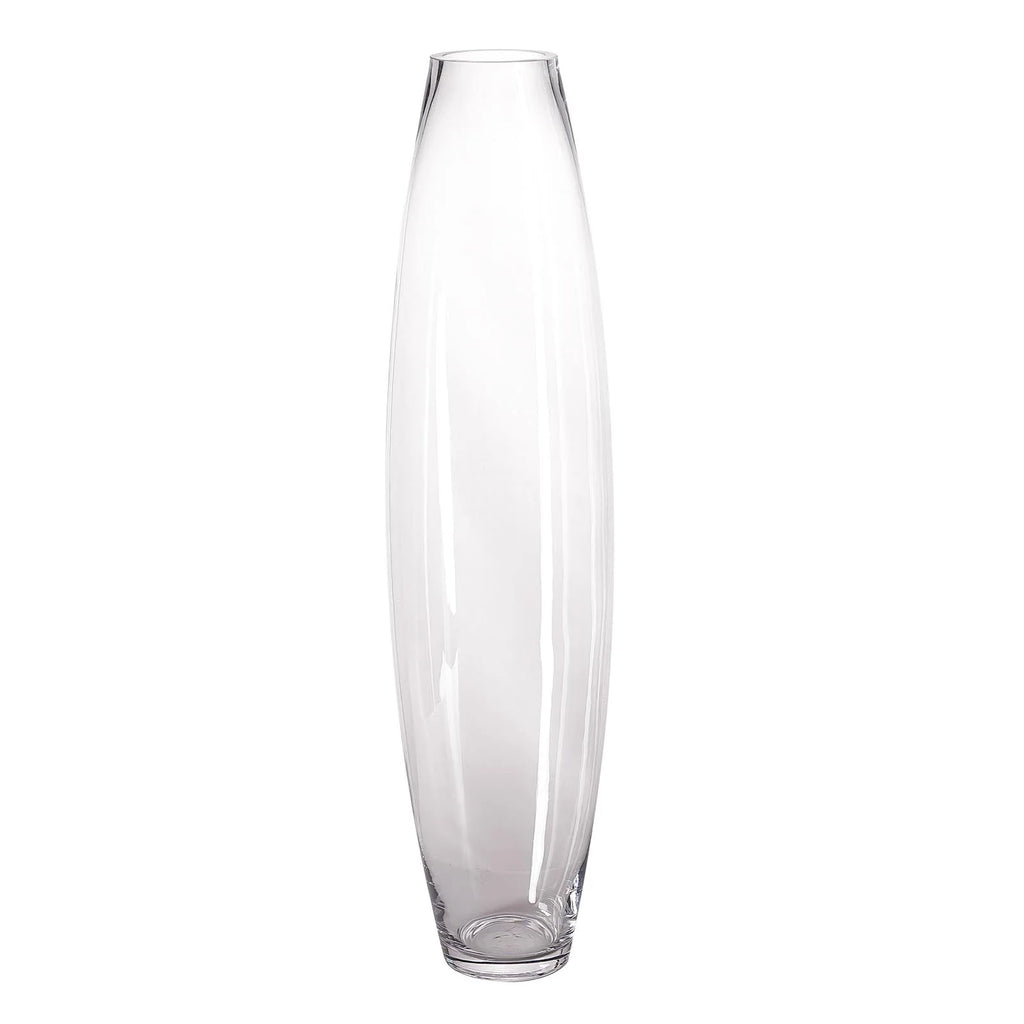 31" Tall Tapered Cylinder Glass Vase Clear K116203