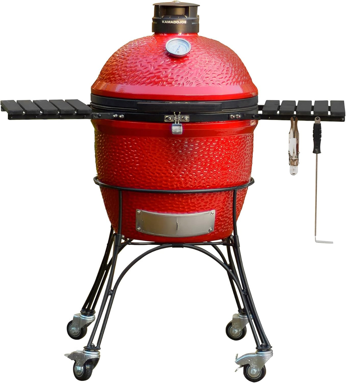 18-inch Charcoal Grill with Cart and Side Shelves, Blaze Red Pack of 2 A3756