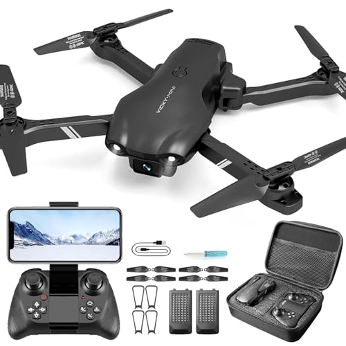Black 1080P HD FPV Camera Drone with 2 Batteries U902488