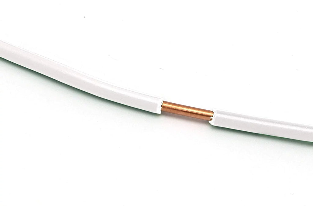 50 Feet 15 Meter 14 AWG White Insulated Solid Copper THHN THWN Wire C388923