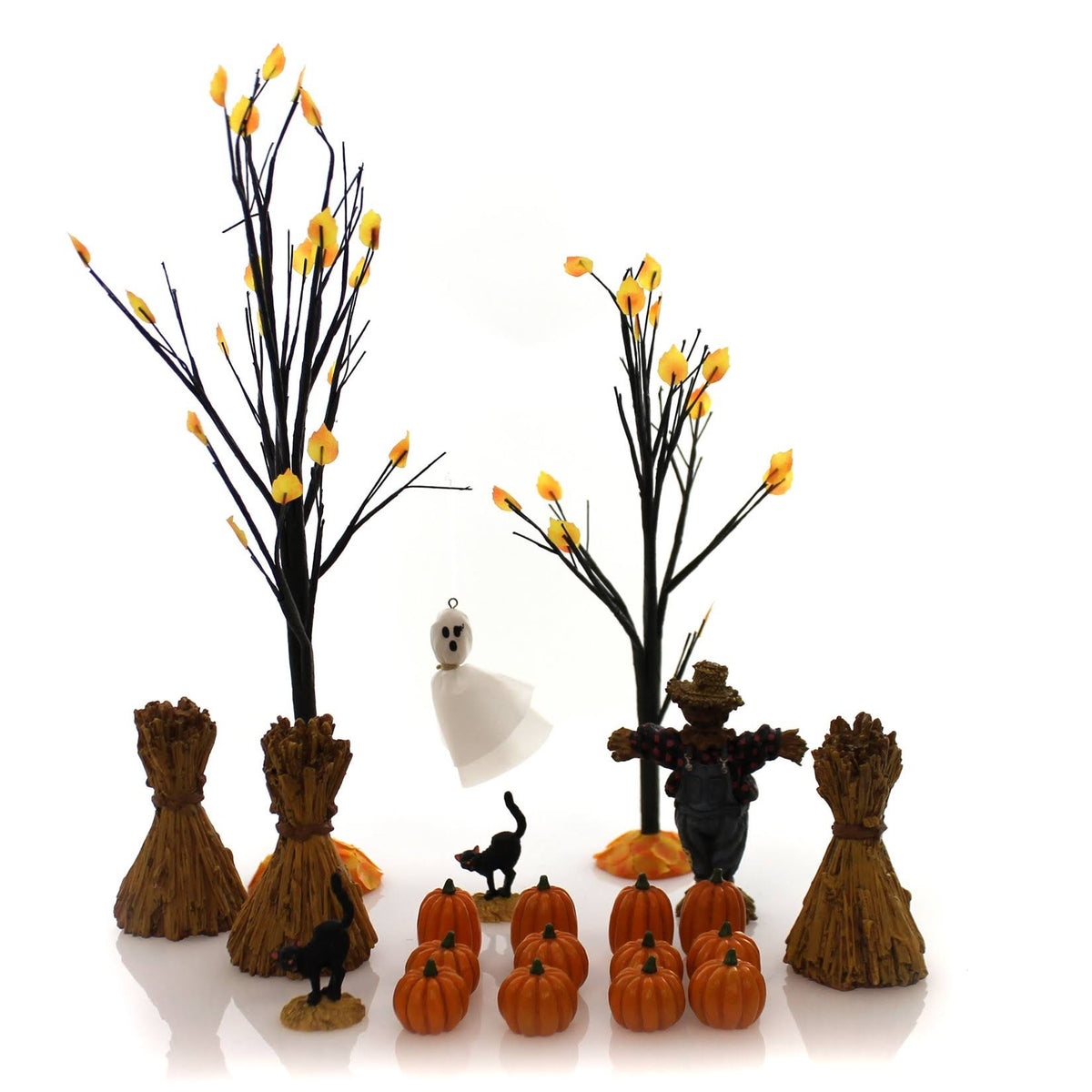Halloween Village Accessories Pumpkins Cat G123286
