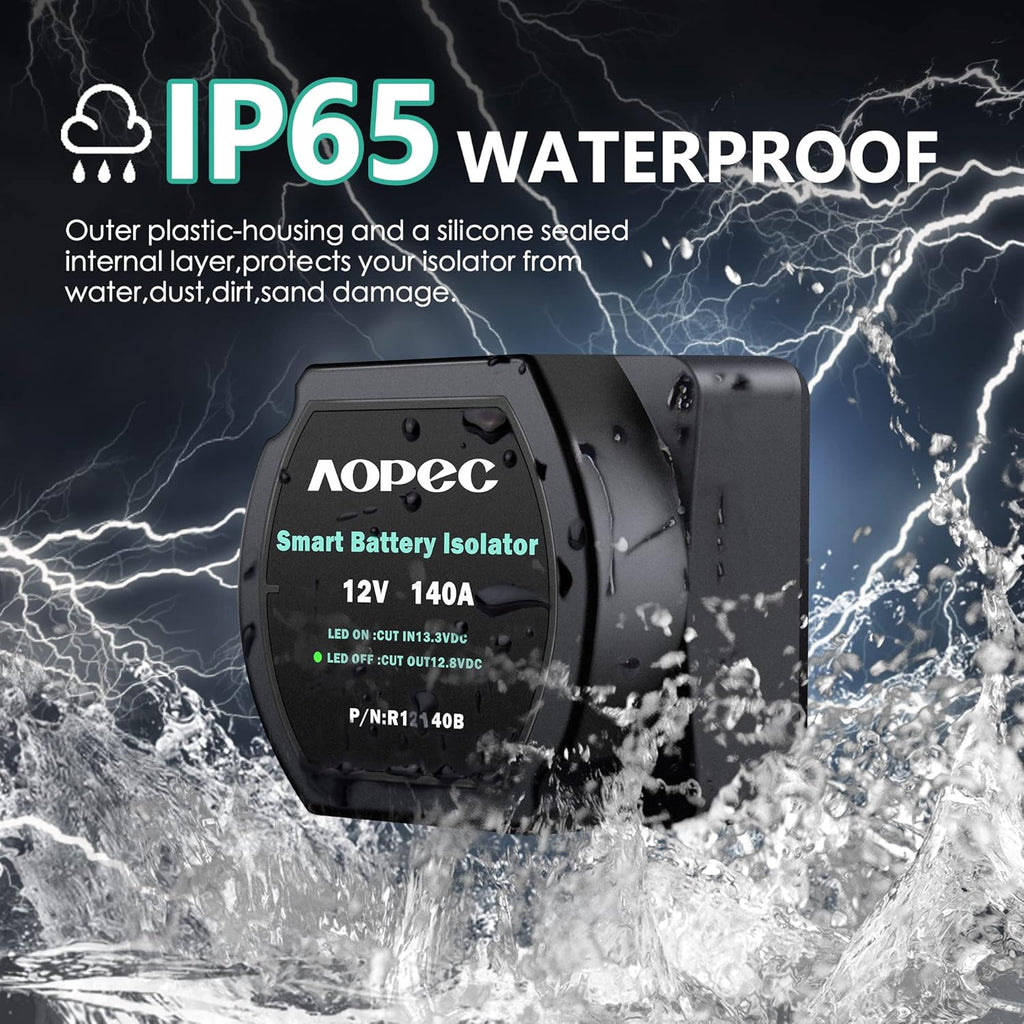 12V 140Amp Waterproof Dual Battery Isolator J443