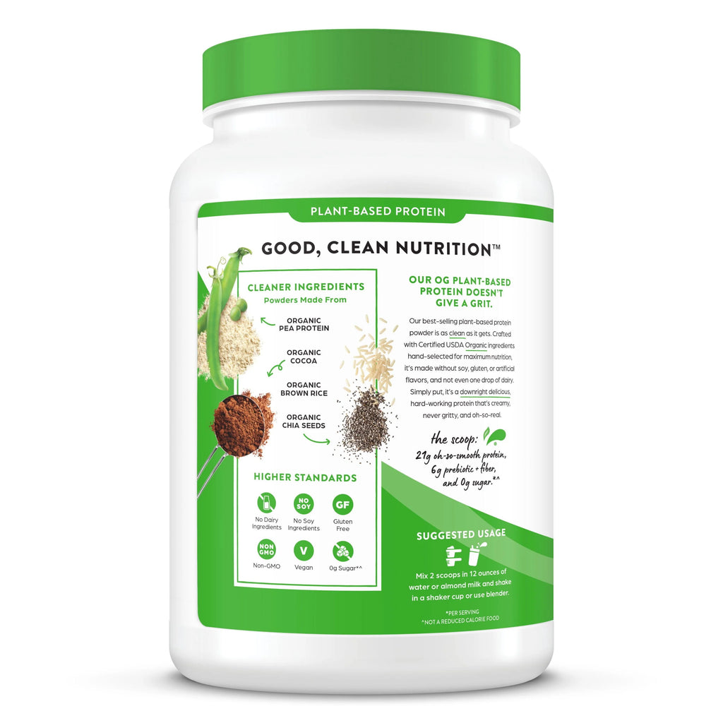 Organic Vegan 21g Protein Powder Creamy Chocolate 2.03lb F7668