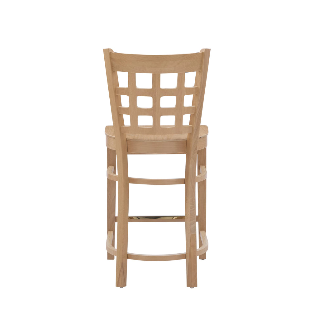 24" Indoor Wood Counter Stools, Set of 2, Natural P688