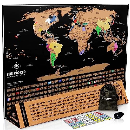 Scratch Off World Map Poster 17x24 Inches S360
