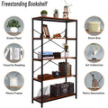 5-Tier Wood and Metal Bookshelf S155705