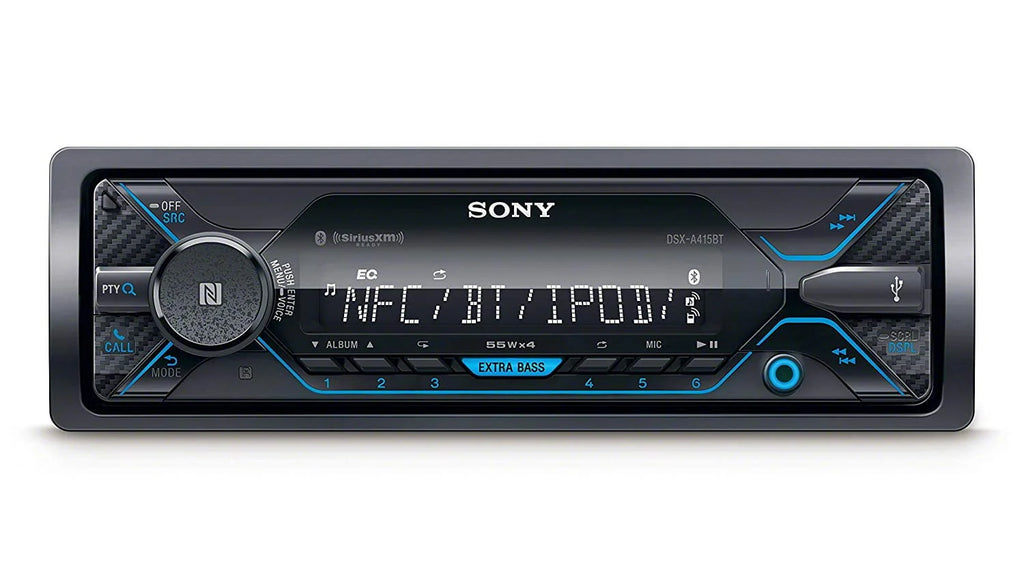 Single DIN Bluetooth Car Stereo Receiver with USB Auxiliary Inputs J711