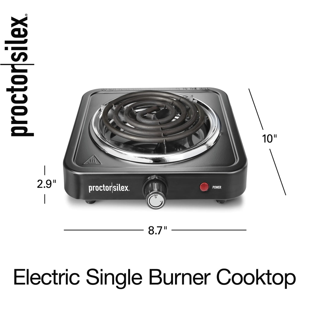 Single Burner Cooktop, Adjustable Temperature, Portable, Stainless Steel Plate G73946