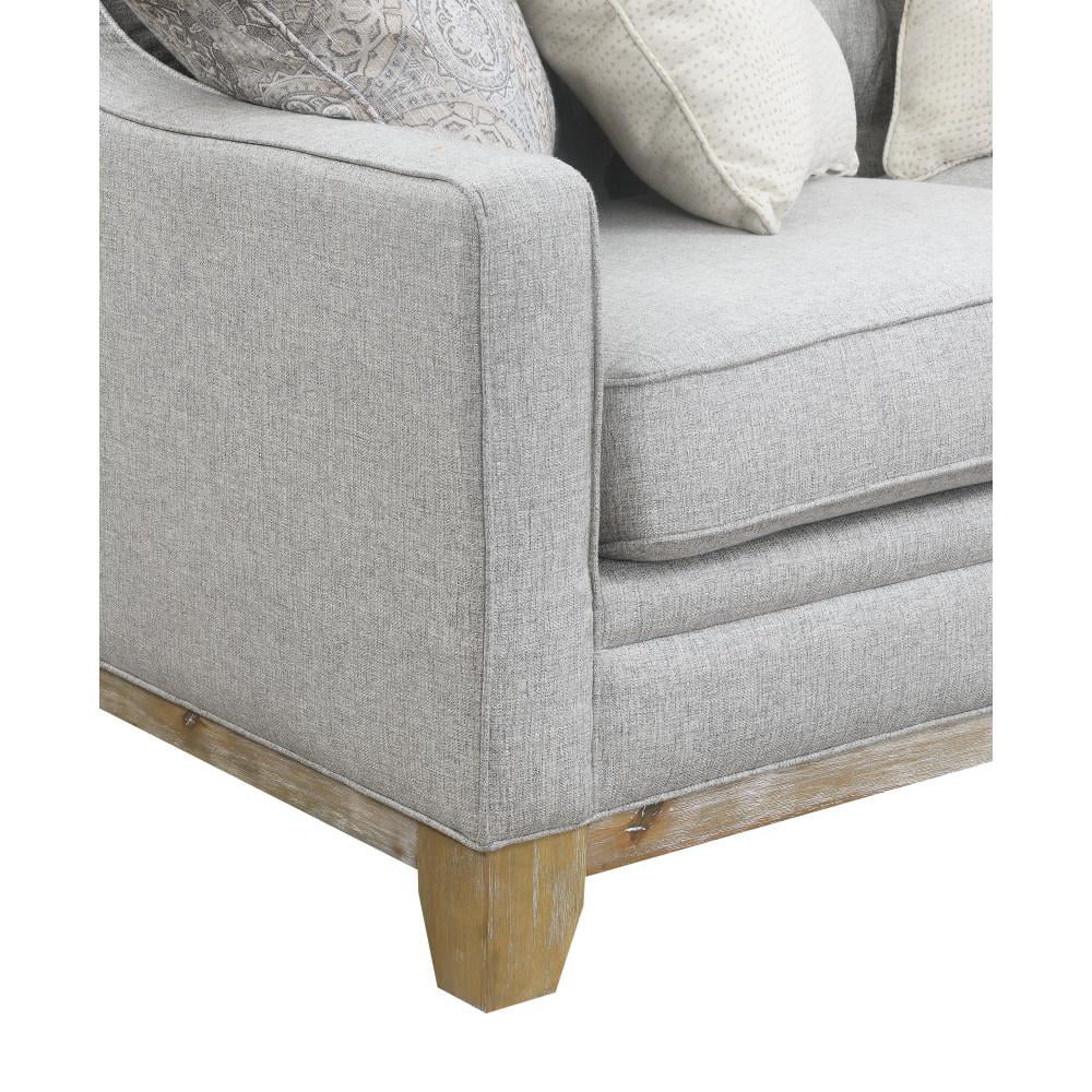 Gray Loveseat with Button Tufting U978