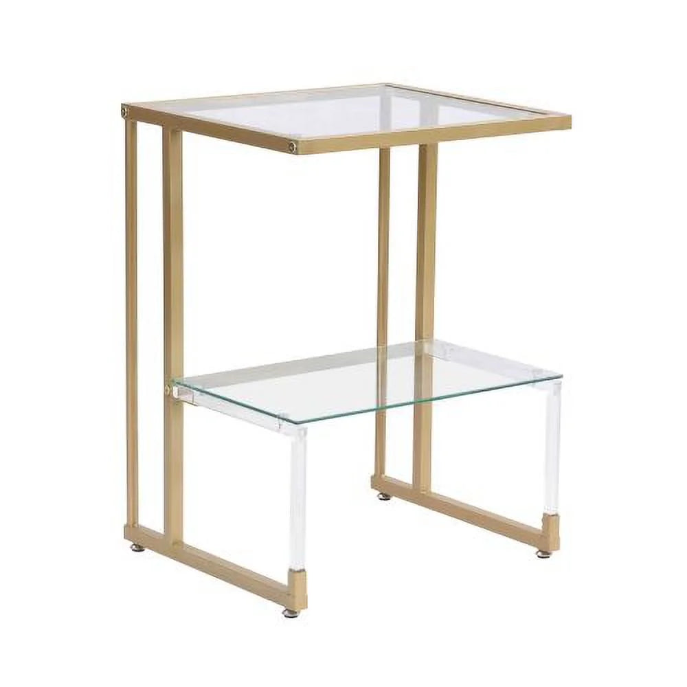 2-Tier Acrylic Glass Side Table N602262