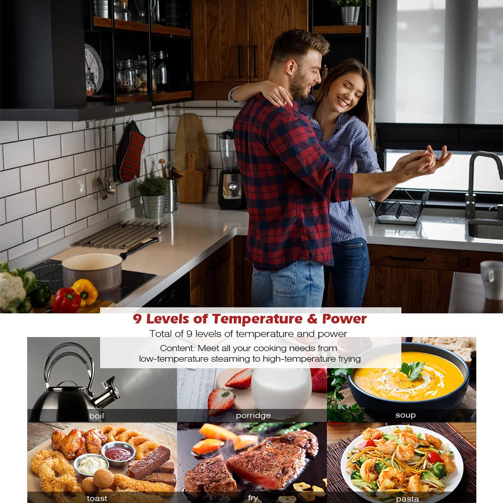 2 Burner Electric Cooktop, 12 Inch Ceramic Cooktop, 3000W R595824