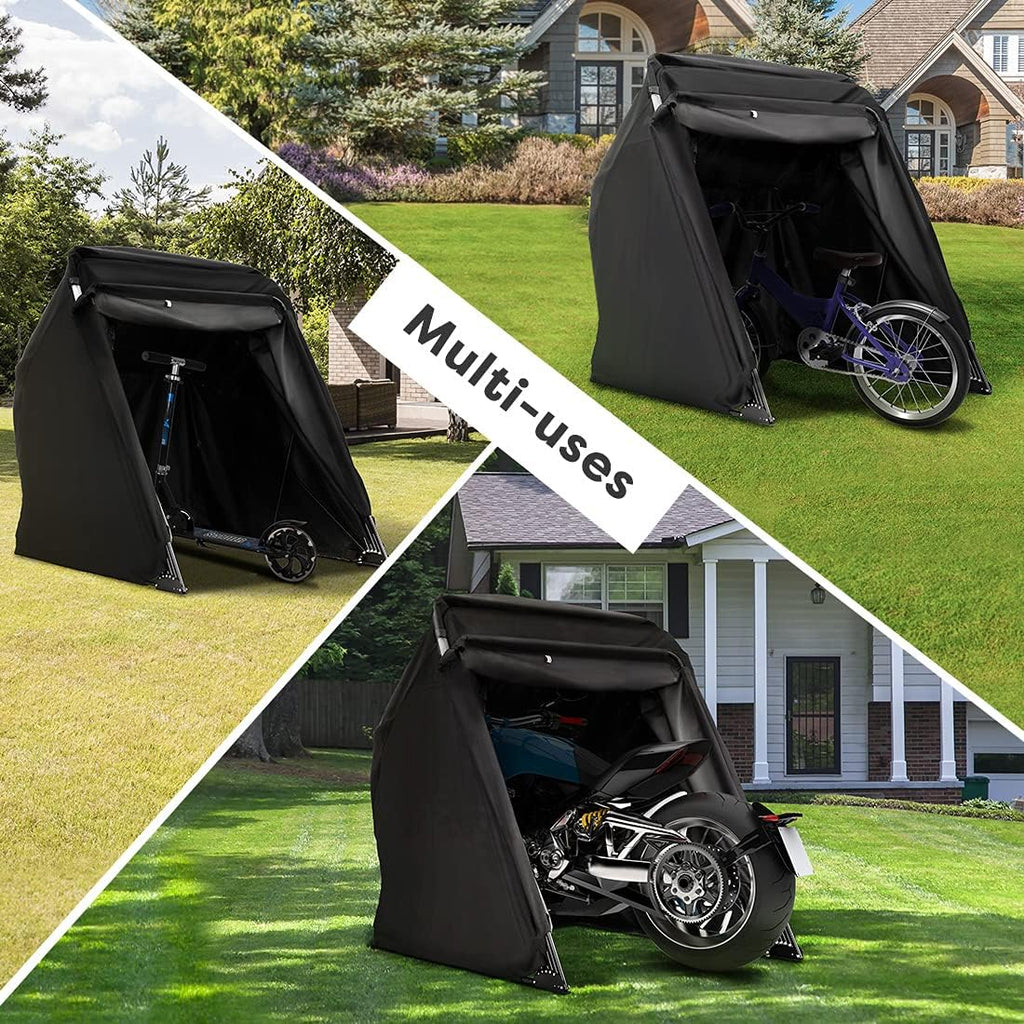 Heavy Duty Motorcycle Storage Shelter Shed Cover Tent with Carry Bag S73482
