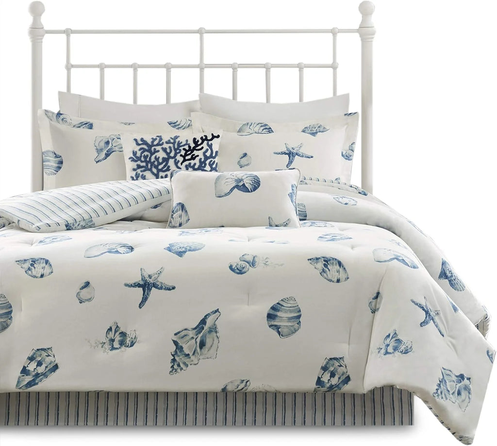 Coastal Reversible Comforter Set 4 Piece L7708