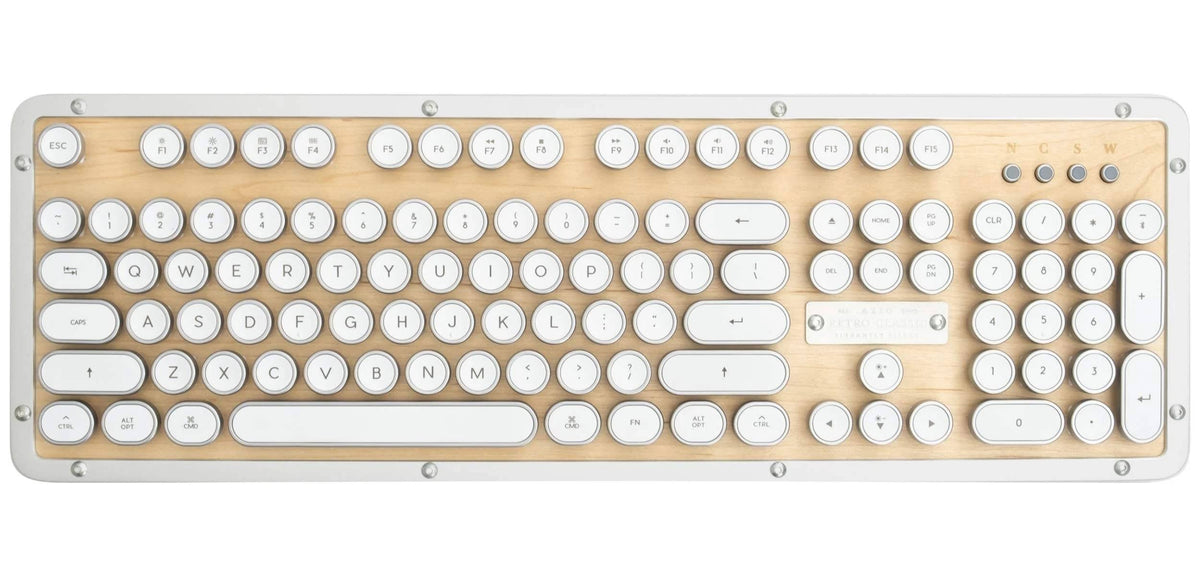 Maple Wood Backlit Mechanical Bluetooth Keyboard Q13179