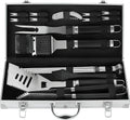 20 Pc Heavy Duty Stainless Steel BBQ Grill Tools Set with Aluminum Storage Case O304