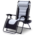 Adjustable Foldable Zero Gravity Rattan Chair with Side Table J807