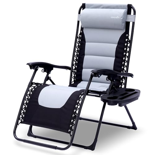 Adjustable Foldable Zero Gravity Rattan Chair with Side Table J807