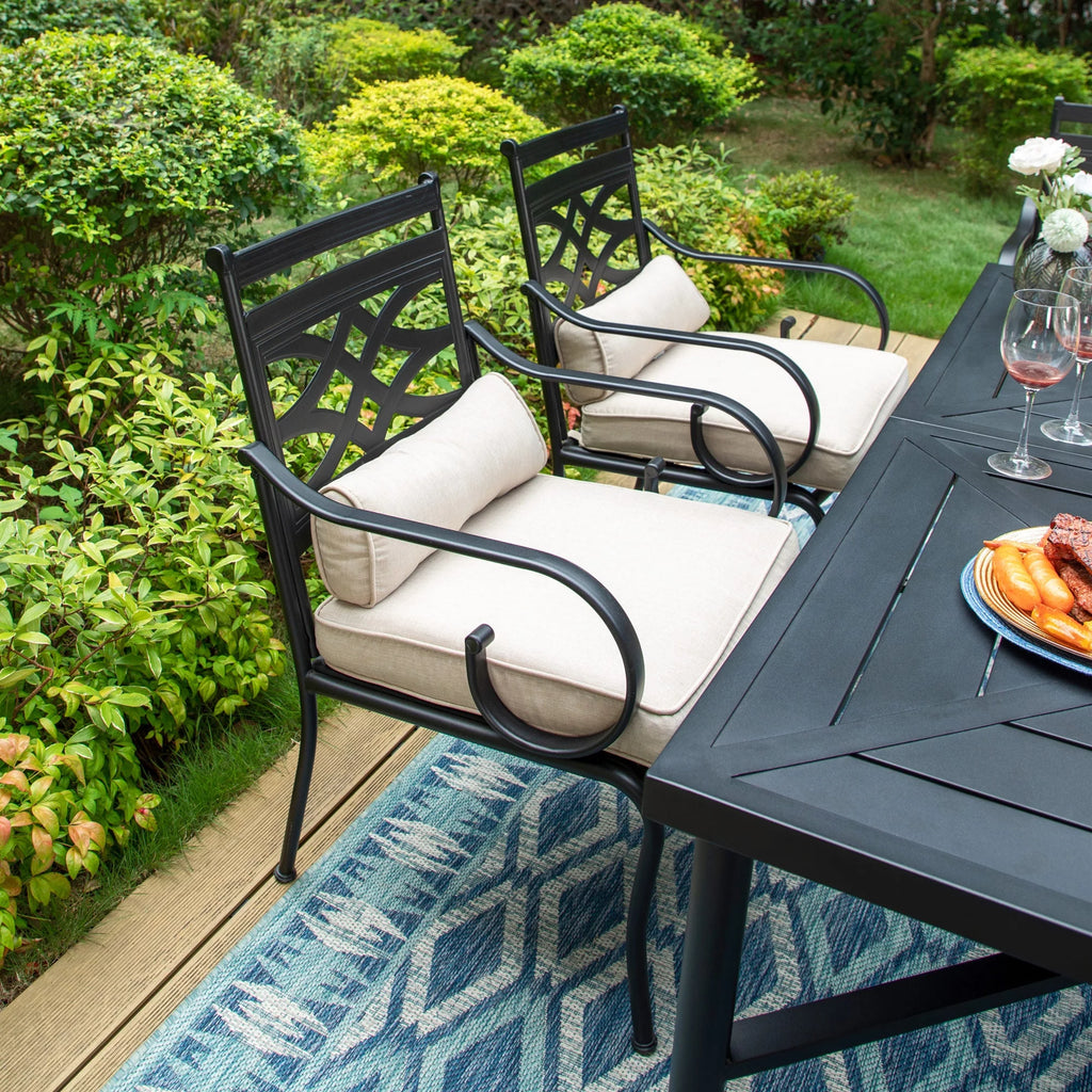 7-Piece Outdoor Dining Set with Swivel Cushioned Chairs E50523