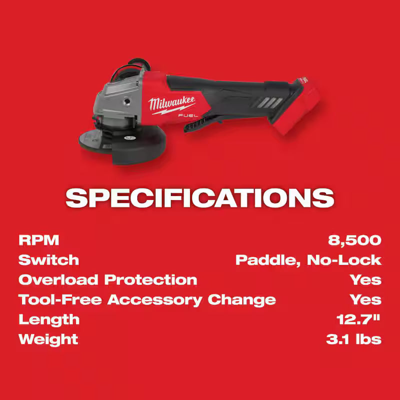 18V Brushless Cordless 4-1/2 in./5 in. Grinder with Reciprocating Saw I444129