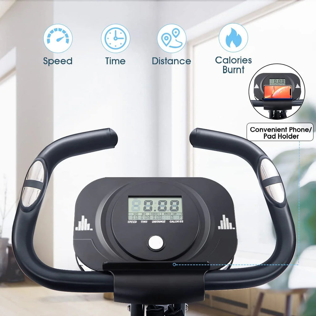 Folding 3-in-1 Recumbent Exercise Bike with Arm Resistance Bands C804