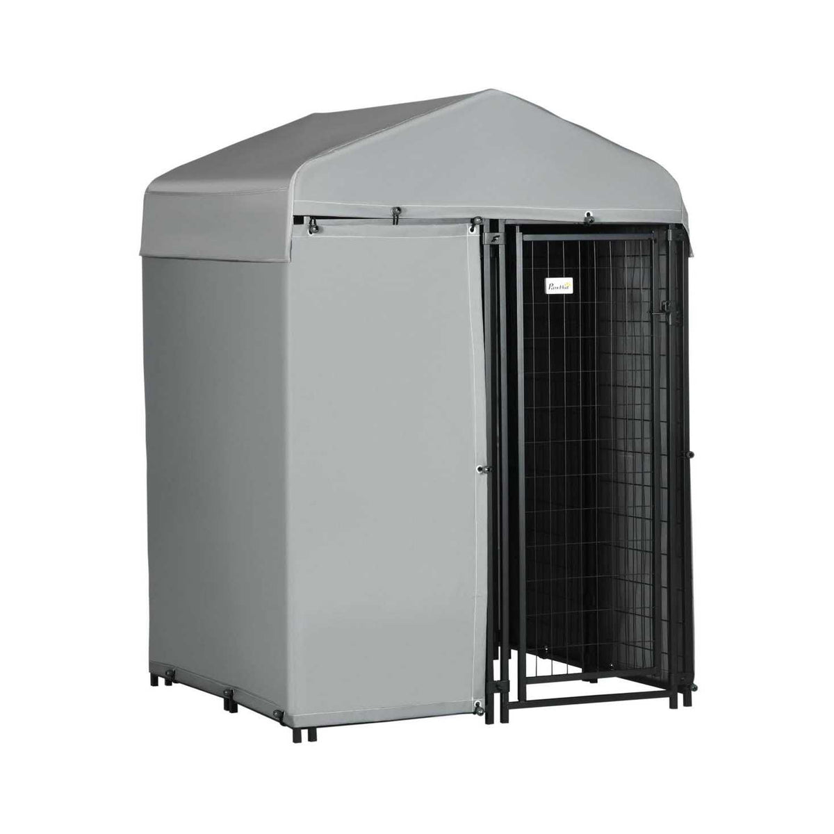 4 x 4 x 6 ft. Outdoor Dog Kennel with Waterproof Canopy I1025