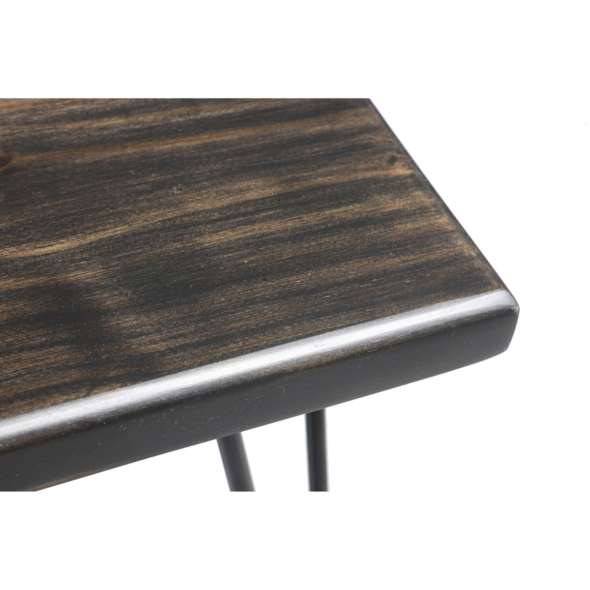 Rustic White Wood Bench B68305