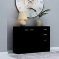 White Chipboard Sideboard Storage Cabinet B6006