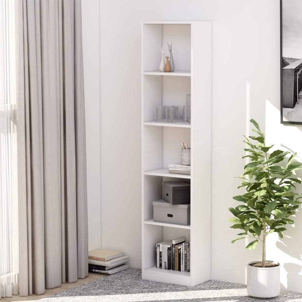 3-Tier White Chipboard Bookcase L891144