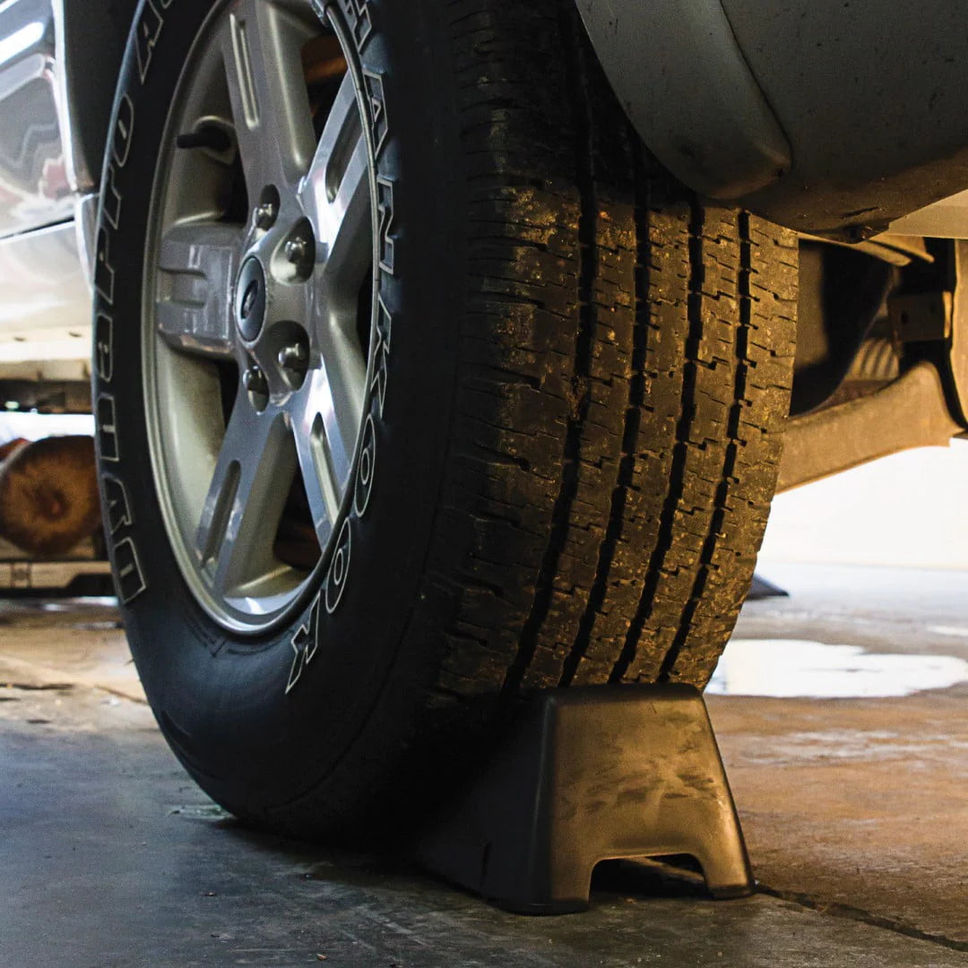 Black Resin Wheel Chocks, 2 Pieces Z498