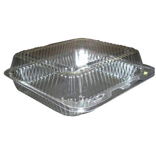 Clear Plastic Food Container 7 inch x 6 inch x 2.625 inch V71584