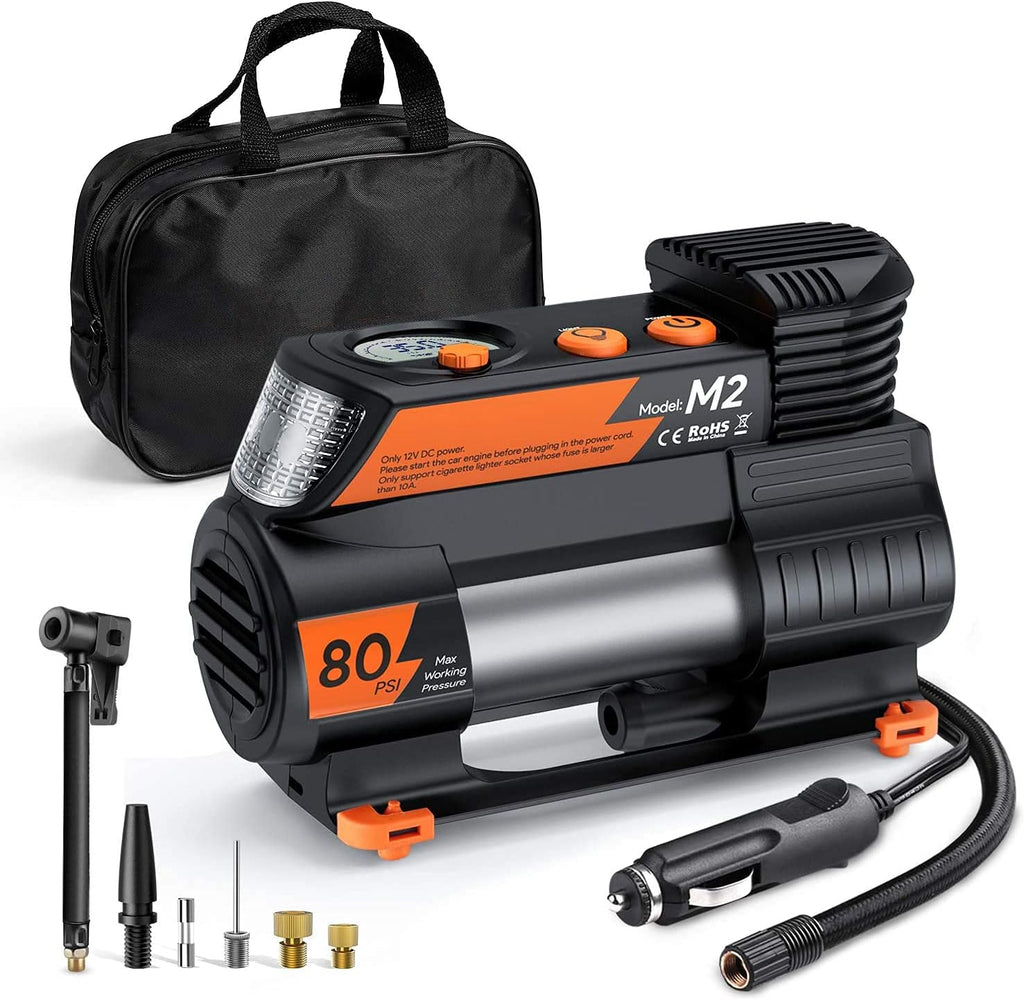 12V DC Digital Portable Air Compressor Pump with Digital Pressure Gauge S164