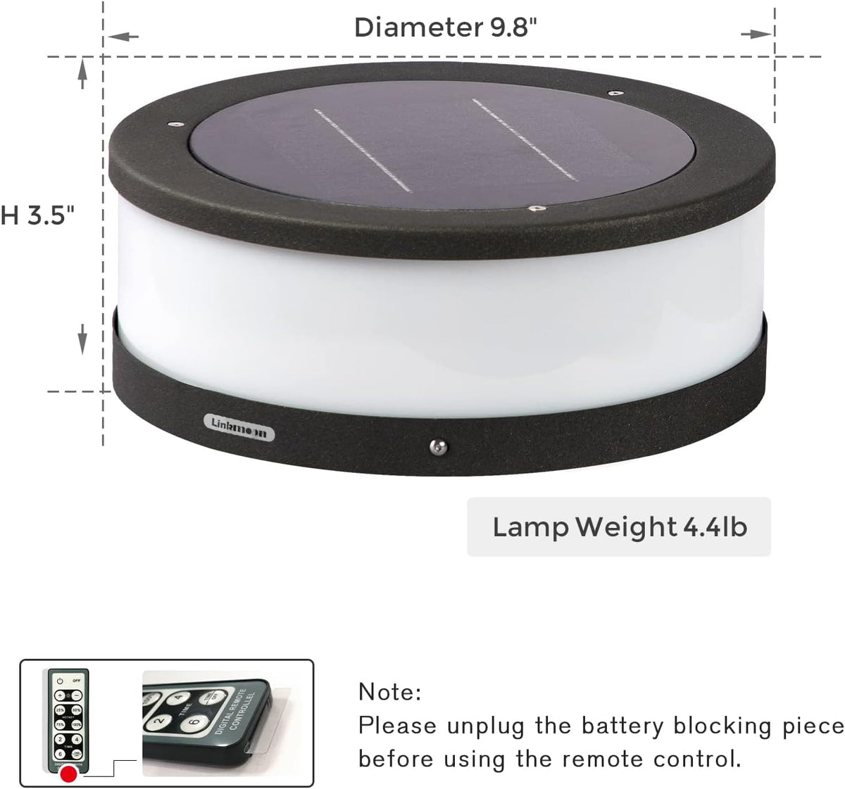 Outdoor Solar Post Cap Light R1505