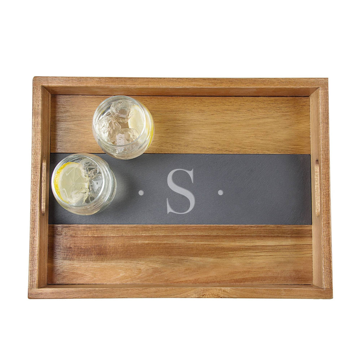 Acacia and Slate Tray X80940