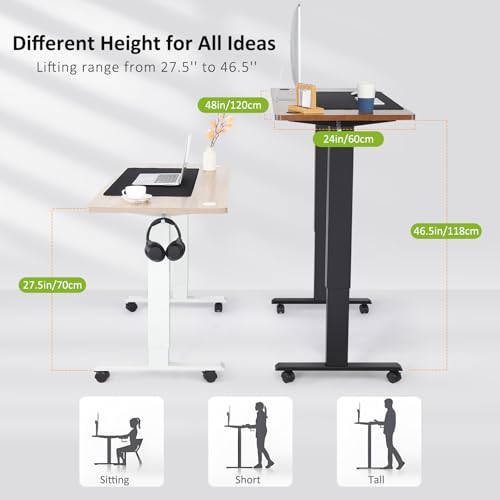 Electric Standing Desk 55 x 24In with Charging Station Y63443