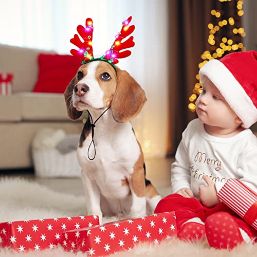 Light up Pet Christmas Headbands 3 Pieces V237