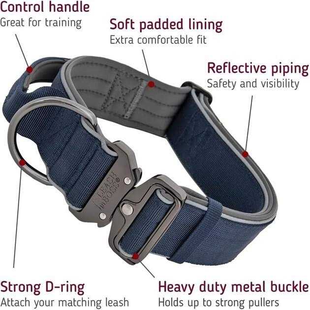Heavy-Duty Adjustable Dog Collar with Handle C129813