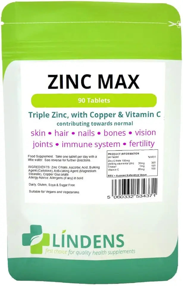 Zinc Citrate with Vitamin C & Copper 180 Tabs U160608