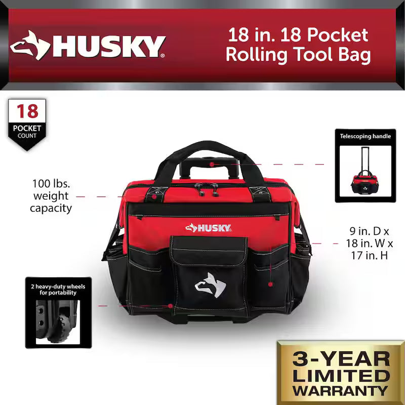 18 Pocket Rolling Tool Bag M8816