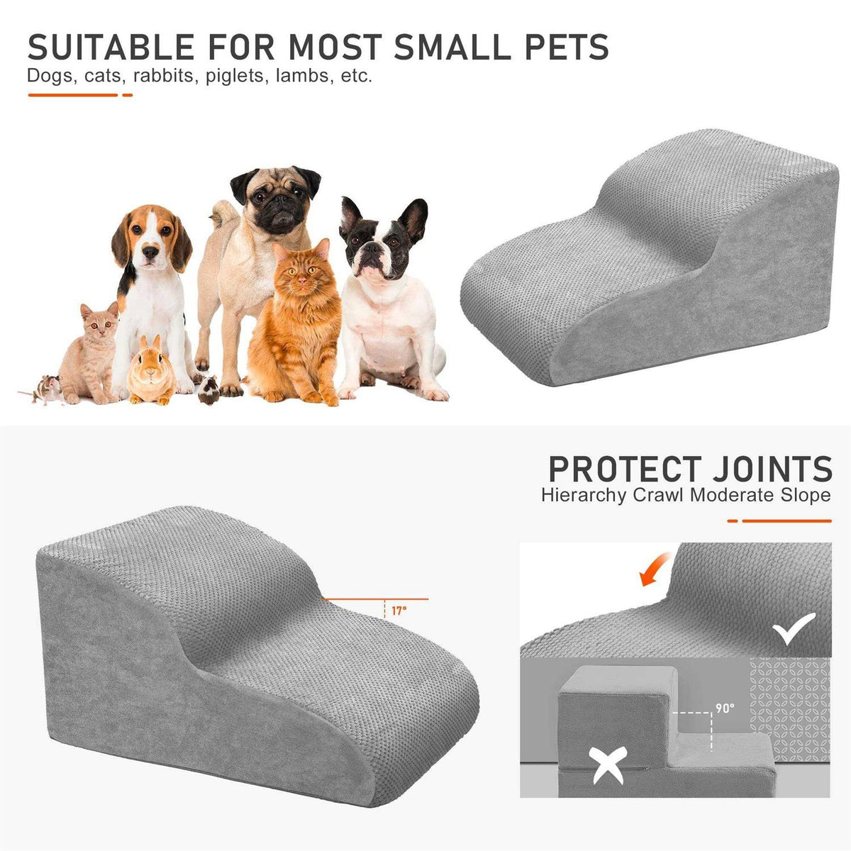 High Density Foam Non-Slip Dog Stairs Z131