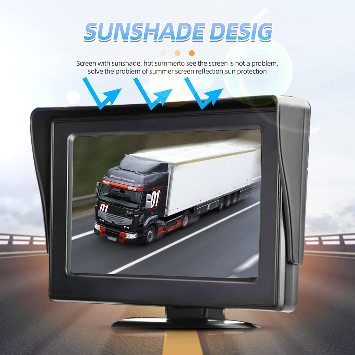 Wireless Backup Camera with Monitor Kit 4.3" HD 1080P Waterproof Night Vision D513