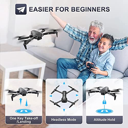 Black 1080P HD FPV Camera Drone with 2 Batteries U902488
