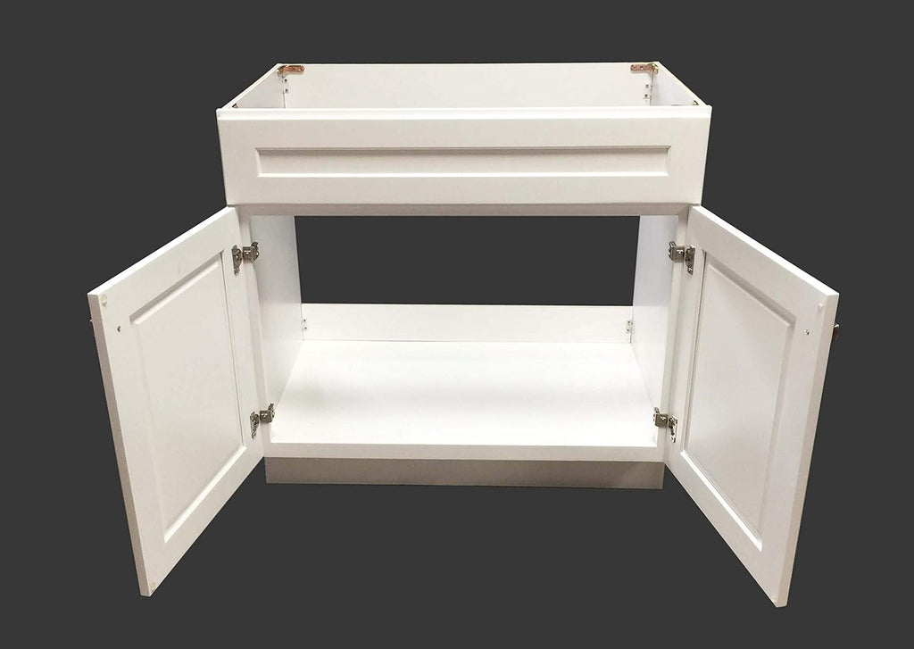 White Shaker Single-sink Bathroom Vanity Base Cabinet 24 Wide x 21 Deep Z5299