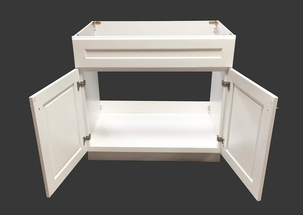 White Shaker Single-sink Bathroom Vanity Base Cabinet 24 Wide x 21 Deep Z5299