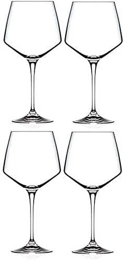 4 Piece Crystal Glass Set Burgundy Wine 25.25 oz R259460