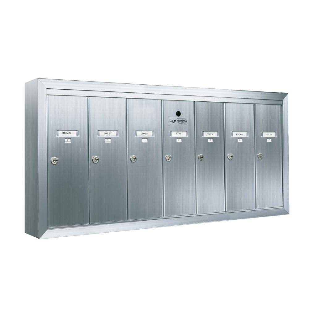 7-Compartment Aluminum Surface-Mount Mailbox O1063